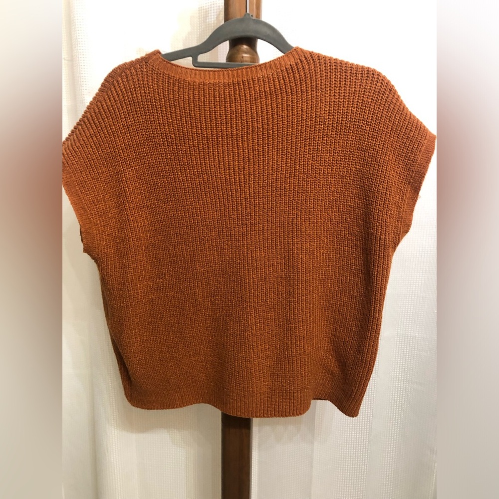 SHEIN Burnt Orange Knit Sweatshirt - Picture 3 of 3